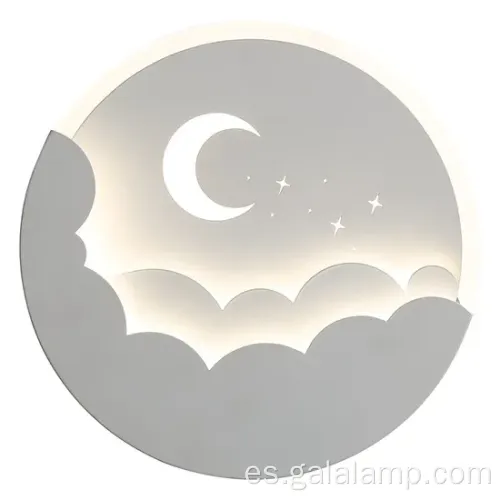 Lámpara creativa de techo de luna de dibujos animados para habitaciones para niños